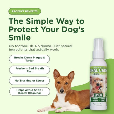 Adore Pet Complete Oral Care Spray for Dogs, Peppermint, 4 oz