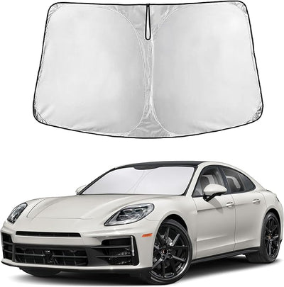 EcoNour Windshield Sunshade Compatible for Porsche Panamera 2017-2022 2023 2024, Sun Visor for Front Windshield & Window Sun Shade Cover, UV Heat Blocker & Protector, Car Accessories