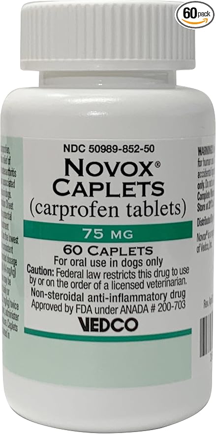 NOVOX® (CARPROFEN Tablets) CAPLETS 75MG 60 CT