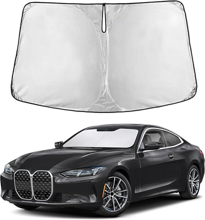 EcoNour Windshield Sunshade Compatible for BMW 4 Series 2021-2023 2024 2025, Sun Visor for Front Windshield & Window Sun Shade Cover, UV Heat Blocker & Protector, Car Accessories