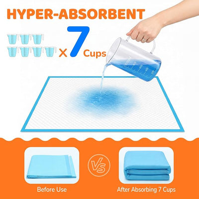 Dog Pee Pad, Puppy Potty Training Pet Pads Dog Pads Extra Large Disposable Super Absorbent & Leak-Free Pee Pads 28"x34"