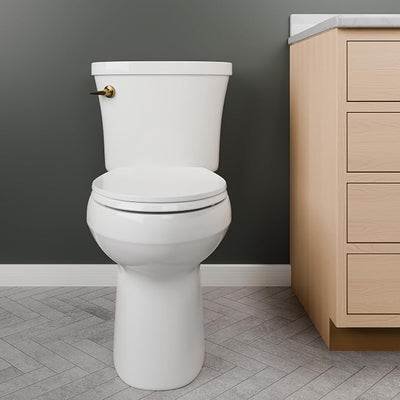 Mayfair Universal Size Slow Close Toilet Seat, Durable Plastic, Fits Round & Elongated Toilets, White (Pack of 2)