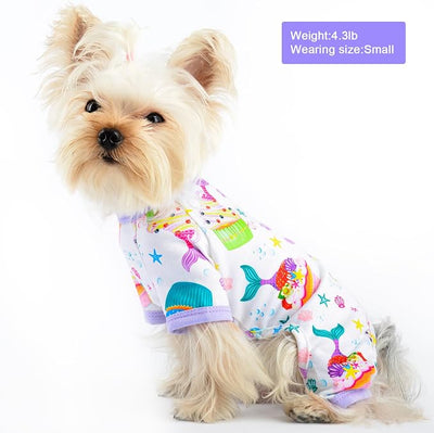 Dog Pajamas Pjs Soft Stretchy Dog Clothes for Small Dogs Girl Boy Medium Size Dogs Spring Summer Puppy Clothes Doggie Onesies Cat Pet Jammies Outfit