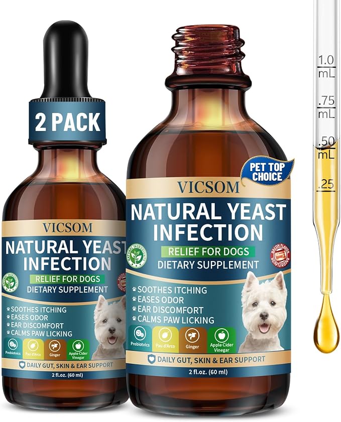 Liquid Melatonin for Dogs, 2 Pack Dog Melatonin for Small Medium Large Dog Sleep Aid, Stress & Anxiety Relief, Calm Aid for Dogs Puppies, Support Relaxation & Deep Sleep, 60ml x2