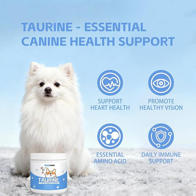 Doggy Supps Taurine - Taurine Supplement for Dogs - Immune Support, Boost Energy & Vitality, Skin & Coat Health for Heart, Vision & Daily Wellness - 200 Grams(1pc)