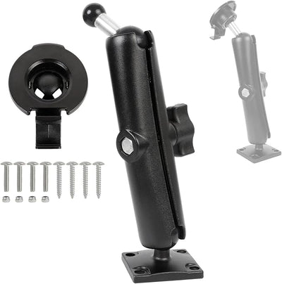 Aluminum GPS Bracket Mount with AMPS Drill Base - 17mm Ball Head & Replacement for Garmin Nuvi 42LM 44 52LM 54 55LMT 56 58 2407 2408 2447 2448 2467 2497 2507 2508 2547 2548