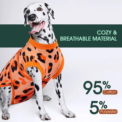 Kuoser Dog Recovery Suit for Dogs After Surgery,Professional Surgical Onesie for Female Male Dogs Spay Neuter,Soft Dog Surgery Suit Bodysuit for Abdominal Wounds Skin Disease,Orange XL