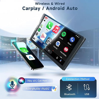 4 Core+64G Android 15 Car Stereo for Honda Fit 2008-2013 with Wireless Carplay Android Auto, 10.1 Inch Touch Screen Radio Support GPS/ 5G WiFi/Bluetooth/SWC+Backup Camera