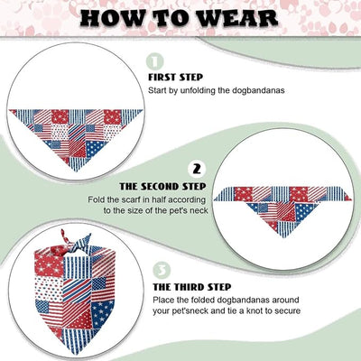KEIAHUAN 250th Anniversary Dog Bandanas 4th of July Cat Bandana Adjustable Triangle Puppy Bibs Handkerchief Holiday Scarves Square Kerchief Pet Costume Accessories