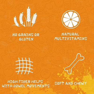 PAWUP Dog Treats Apple Slice Chicken Wrapped, Training Treats w/Taurine for Small Medium Large Dogs, 12.5 oz