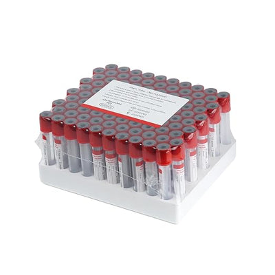 Specimen Collection Tubes 5ml Lab Vacuum Plain Tube for Pet Animals Veterinary Lab Supplies 100 Pcs Wrap Packaging