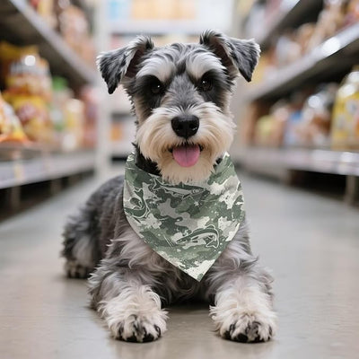 KEIAHUAN Fish Camo Hunting Dog Bandana Handkerchiefs Scarfs Triangle Bibs Washable Double Reversible Kerchief Scarf Adjustable Accessories for Small to Large Dog Puppy Cat