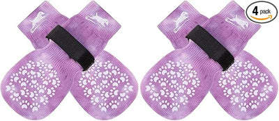 EXPAWLORER Anti Slip Dog Socks to Prevent Licking Paws, Dog Shoes for Hot Pavement, Dog Booties for Small Medium Large Senior Dogs, Traction Control Boots & Paw Protectors for Hardwood Floors