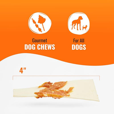 Good 'n' Fun Chips Long-Lasting Dog Treat, With Real Proteins, Beef Hide and Premium Chicken, Supports Dental Health, Mental Stimulation, 4 oz