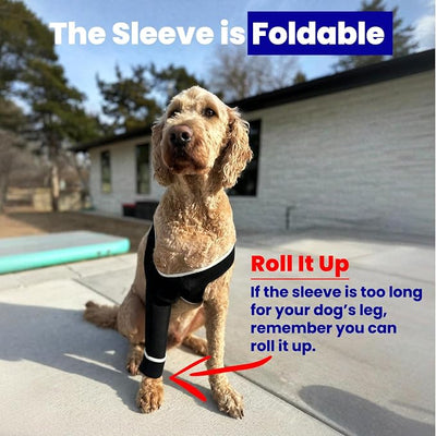Dog Front Leg Sleeve, XLarge, Comfortable, Breathable Material, Adjustable Elastic Band, for Hot Spots, Wounds, Bandages | Prevent Licking Ensure Faster Recovery, Cone Alternative, Breathable Material, Stretchy Elastic Band, For Hot Spots, Wounds