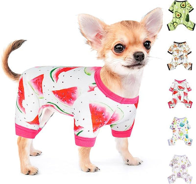 Dog Pajamas Pjs Soft Stretchy Dog Clothes for Small Dogs Girl Boy Medium Size Dogs Spring Summer Puppy Clothes Doggie Onesies Cat Pet Jammies Outfit