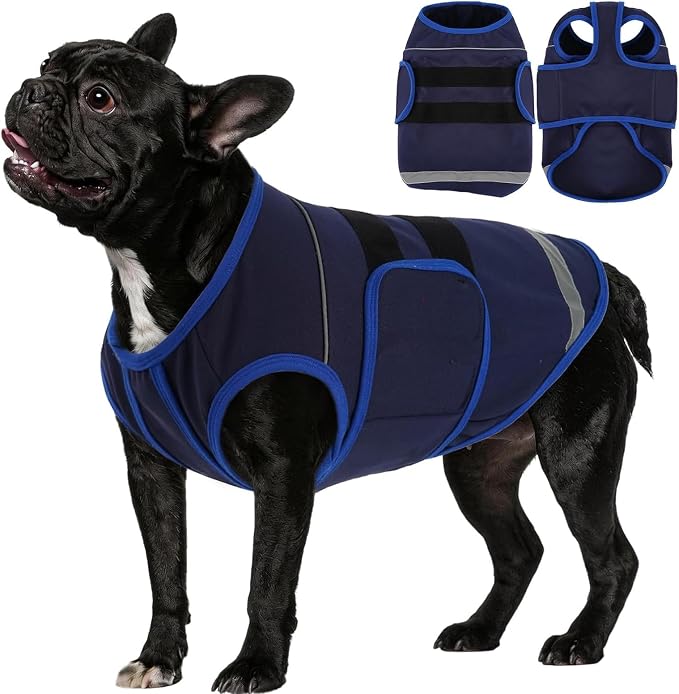 IDOMIK Dog Anxiety Vest, Dog Thunder Jacket Anxiety Calming Vest | Dog Depression & Anxiety Relief,Adjustable,Reflective Strips,For Thunderstorms,Fireworks,Separation,Vet Visit & Grooming