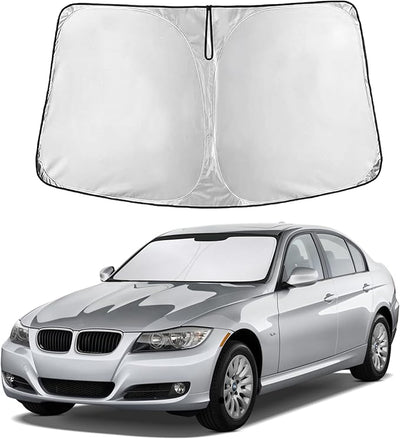 EcoNour Windshield Sunshade Compatible for BMW 3 Series 2006-2009 2010 2011, Sun Visor for Front Windshield & Window Sun Shade Cover, UV Heat Blocker & Protector, Car Accessories