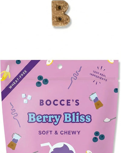 Bocce's Bakery Smoothie Recipe Dog Treat Variety Pack – Natural, Wheat-Free Soft & Chewy Cookies, Biscuits, and Training Treats Made with Real Ingredients and Baked in The USA – 4 Pack Bundle