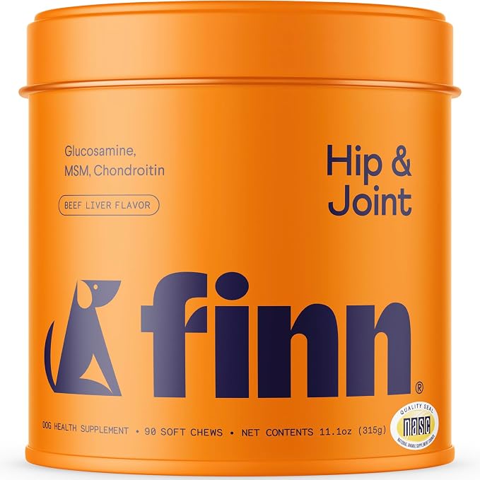 Finn Hip & Joint Chews for Dogs | Glucosamine, Chondroitin & MSM | 90 Ct