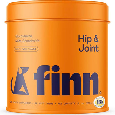 Finn Hip & Joint Chews for Dogs | Glucosamine, Chondroitin & MSM | 90 Ct