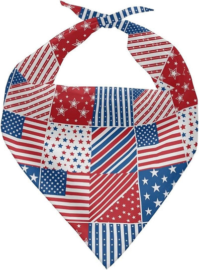 KEIAHUAN 250th Anniversary Dog Bandanas 4th of July Cat Bandana Adjustable Triangle Puppy Bibs Handkerchief Holiday Scarves Square Kerchief Pet Costume Accessories