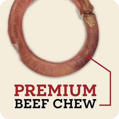 Redbarn Pet Products All-Natural 4" Bully Stick Rings for Dogs - Premium Grain-Free & Rawhide-Free Single Ingredient Long Lasting Low Odor Dental Treat for Chewers - 3 Count (Pack of 2)