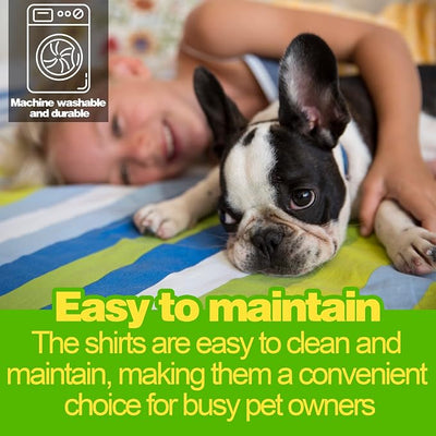 Paiaite 3-Piece Dog Striped Shirt Light Color Cotton Sleeveless Tank Top XXL