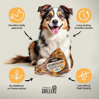 Grillerz Pork Bronto Bone, 1 Count, Pork Bones for Dogs, Rawhide Free, Dog Chew for Healthy Teeth & Gums, High Protein, Easy to Digest, Long Lasting, Natural Treats for All Breeds