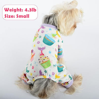 Dog Pajamas Pjs Soft Stretchy Dog Clothes for Small Dogs Girl Boy Medium Size Dogs Spring Summer Puppy Clothes Doggie Onesies Cat Pet Jammies Outfit