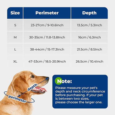 Dog Cone Collar Soft Cone for Dogs Dirt-Resistant and Washable Soft Dog Elizabethan Collars for Small Large Medium Dogs After Surgery Recovery CollarsM(Neck: 11.8-13.8")