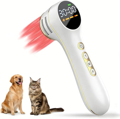 7000mAh Cold Laser Therapy Device for Pain Relief, Red Light Therapy with Pulse Mode, 3 Levels Power, 60mins Timer, Human Pets Dogs Treatment for Joint Would Healing, 4x980nm + 5x808nm + 16x650nm