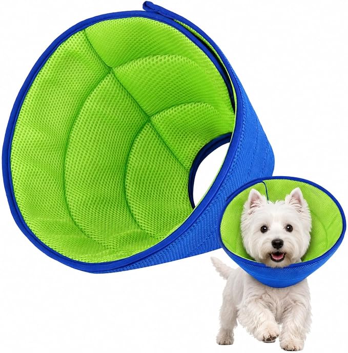 Dog Recovery Collar for Dogs After Surgery – Soft Breathable Dog Cone Collar, Lightweight Elizabethan Collar Alternative for Wound Healing, Anti Licking, Comfortable Sleep & Daily Eating,M (M)