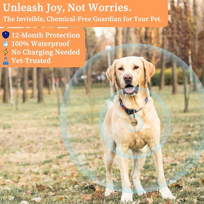 Shield Tag, Natural Flea & Tick Prevention Repellent Collar Pendant for Dogs & Cats –12-Month Water-Resistant Biomass Energy– Gift Ready (One Size- 2packs)