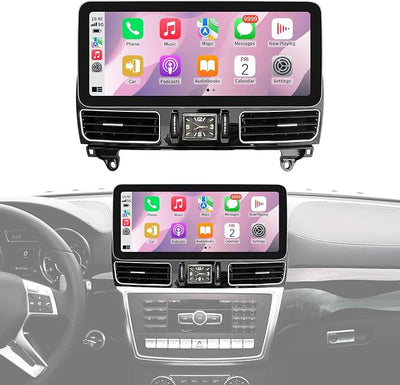 Wireless CarPlay/Android Auto 12.3 Inch Touchscreen for Mercedes Benz ML GL W166 X166 (2012-2015) with NTG4.5/4.7 System, Car Radio Receiver, Multimedia, Bluetooth, Car Stereo