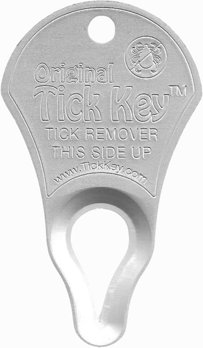 The Original Tick Key - Tick Detaching Device - Portable, Safe and Highly Effective Tick Detaching Tool (Silver)