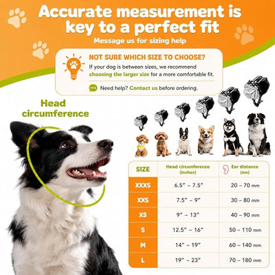 PETSEAR Dog Ear Muffs Noise Protection,Dog Headphones Noise Cancelling 29dB NRR with Magnetic Buckle & Electroplated Finish, Anti-Anxiety Earmuffs for Fireworks,Thunderstorms,Travel(Silver,M)