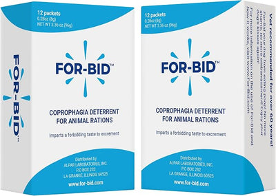 For-Bid Stool Eating Deterrent for Dogs & Cats – Vet-Recommended Coprophagia Deterrent for Dogs for 50+ Years – Effective, Pet Safe, Helps Reduce Odors & Won't Alter Food Taste – Made in The USA