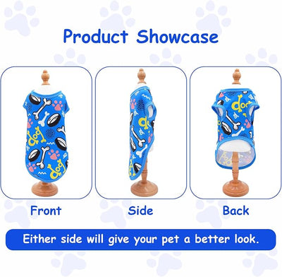 8PCS/Pack Dog Shirts Male for Medium Dog Boy Sleeveless T Shirts Soft Stretchy Cats Doggie Puppy Tank Top Tee Vest