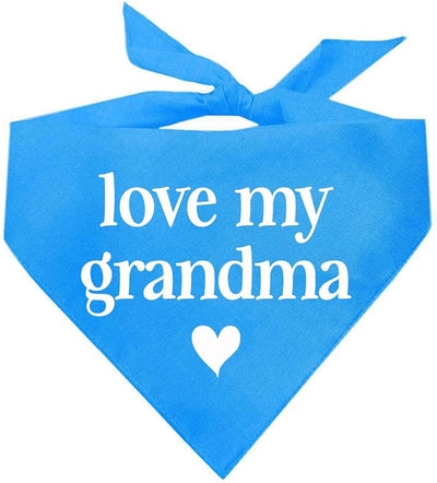 Love My Grandma Mother's Day, Valentine's Day Dog Bandana (Turquoise, OS 399)