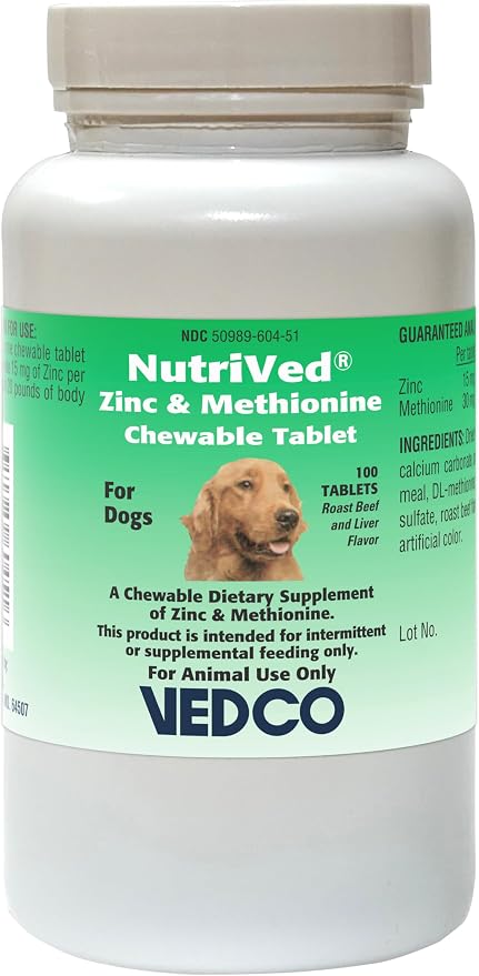 NutriVed Zinpro for Dogs (100 CHEWABLE Tablets)
