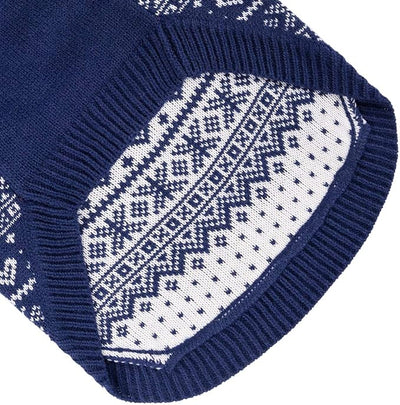 HOMIMP Argyle Dog Sweater - Warm Winter Coat for Small, Medium & Large Dogs, Ugly Puppy Sweater, Soft Coat, Pet Clothing for Boys & Girls (Medium, Blue)
