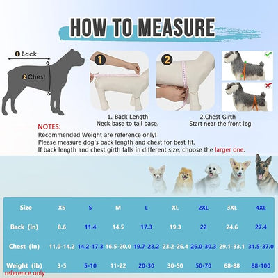 Lukovee Recovery Suit for Dogs, Zipper On Recovery Suit for Female Male Dog, Onesie Abdominal Wounds Cone E-Collar Alternative Prevent Licking Spay Recovery Suit (L,CF)