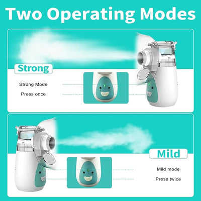 Portable Dog Inhaler with Large Dog Mask, Low Noise, Strong and Weak Modes for Large Dogs, Green L Size