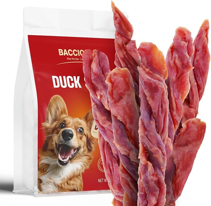 Duck Jerky Dog Treats 100% Real Duck Breast, High Protein Low Fat Dog Snacks, Grain & Rawhide Free, Soft Chews for Small Medium Large Breed with Sensitive Stomachs, 10.58oz (300g)