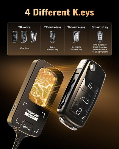 THINKCAR TKEY101 Key Fob Replacement Kits for Vehicles, Keyless Entry Remote with 3 Button Keypads, Work with THINKSCAN 689BT, THINKSCAN 689 Scan Tool
