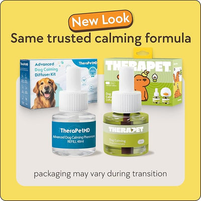TheraPetMD 60-Day Dog Calming Diffuser Kit - Dog Pheromone Diffuser for Stress, Destructive Behavior, Pee Accidents, Separation Anxiety, Barking, Aggression & Chewing - 60-Day Refills Included