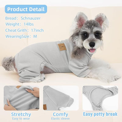 XPUDAC 3 Pack Fleece Dog Pajamas Winter Dog Clothes for Small Medium Dogs Boy Girl Warm Soft Puppy Outfit Pet Costume, Light Sky Blue, Navy, Light Gray, 551-M
