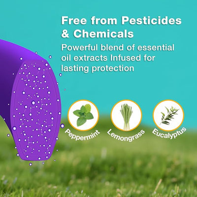 ZingZap Flea & Tick Collar 2-Pack Purple, Protects from Biting Insects, Adjustable Fits Both Dogs & Cats, Built-in Plant Based Formula, Slow Release Lasting Protection, Waterproof