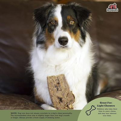 Redbarn Pet Products Natural Choppers Beef Lung Chew Treats for Dogs - Premium Made in USA Rawhide-Free Single Ingredient High Protein Low Fat - 9 oz Bag